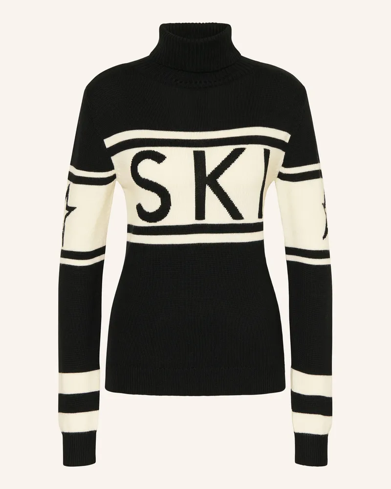 Perfect Moment Pullover SCHILD aus Merinowolle Schwarz