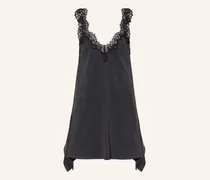 Jerseykleid Mit Spitze schwarz