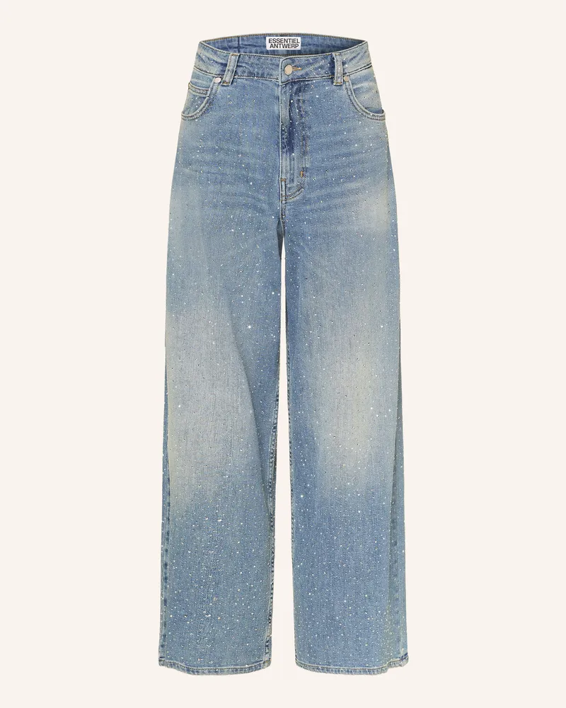 Essentiel Wide Leg Jeans Kactus Mit Schmucksteinen blau Aa19