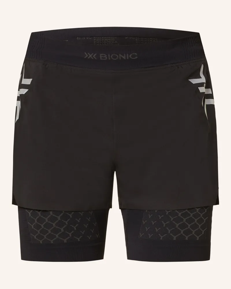 X-Bionic 2-in-1-Laufshorts TWYCE® RACE Schwarz
