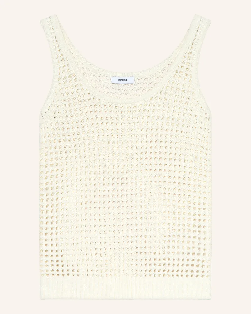 Reiss Stricktop CLAUDIA aus Leinen Ecru
