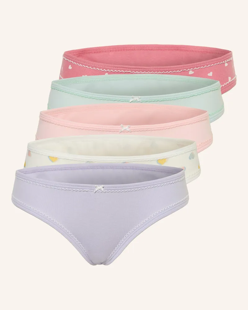 Petit Bateau 5er-Pack Slips weiss Helllila