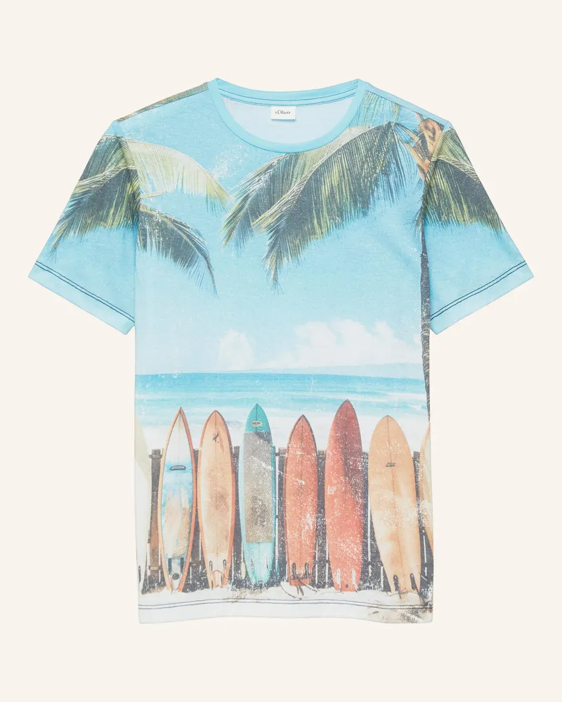 S.Oliver T-Shirt blau Blau