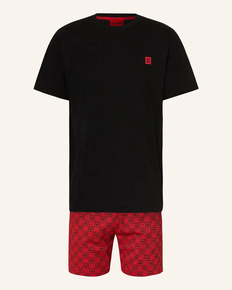 HUGO BOSS Shorty-Schlafanzug AARON Schwarz