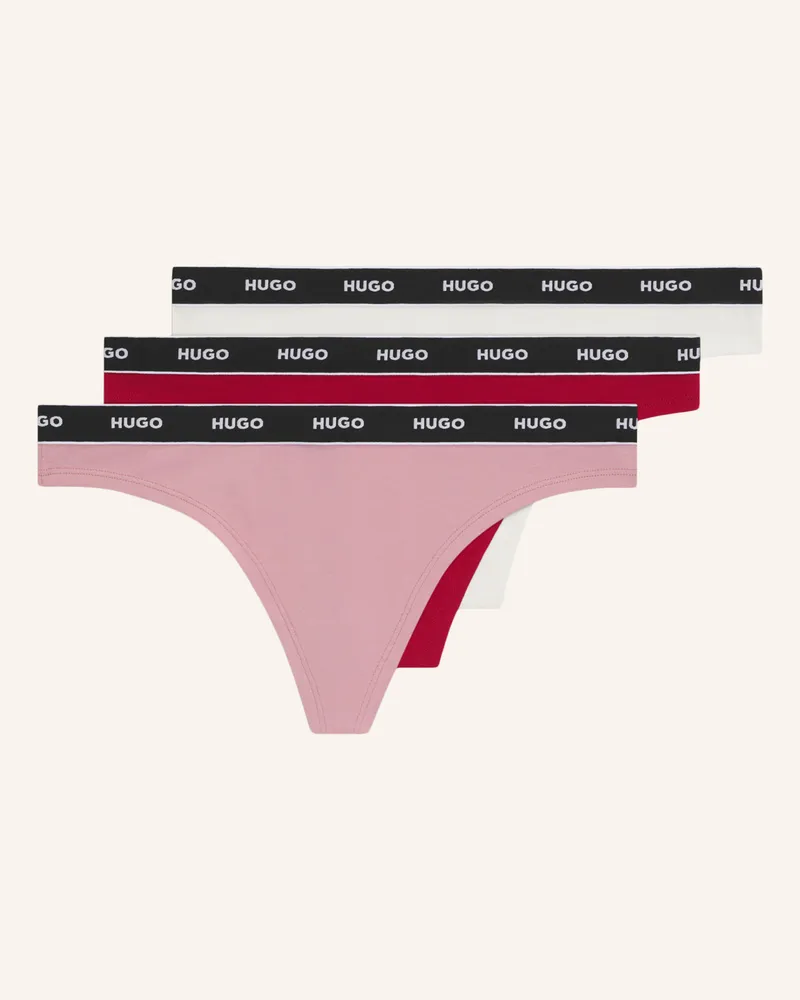 HUGO BOSS Slip TRIPLET THONG STRIPE Weiss
