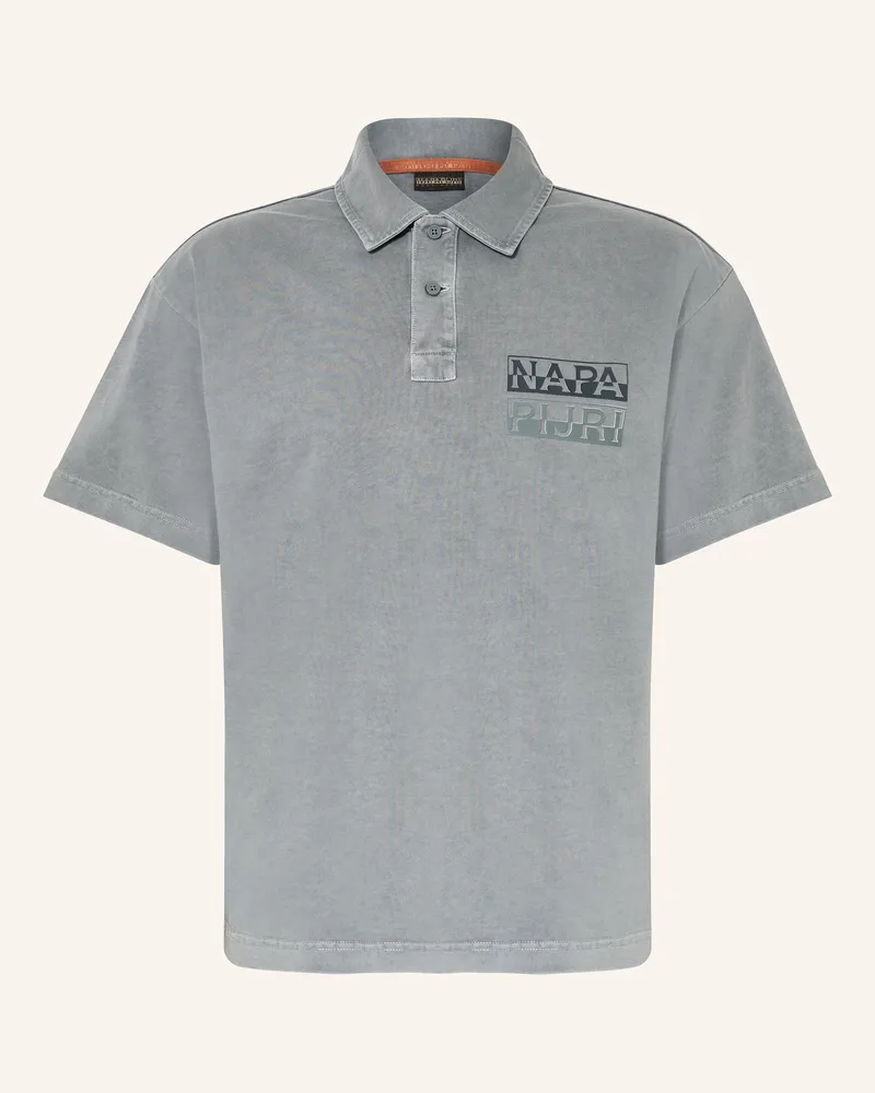 Napapijri Jersey-Poloshirt E-Cortona gruen Dunkelgrau