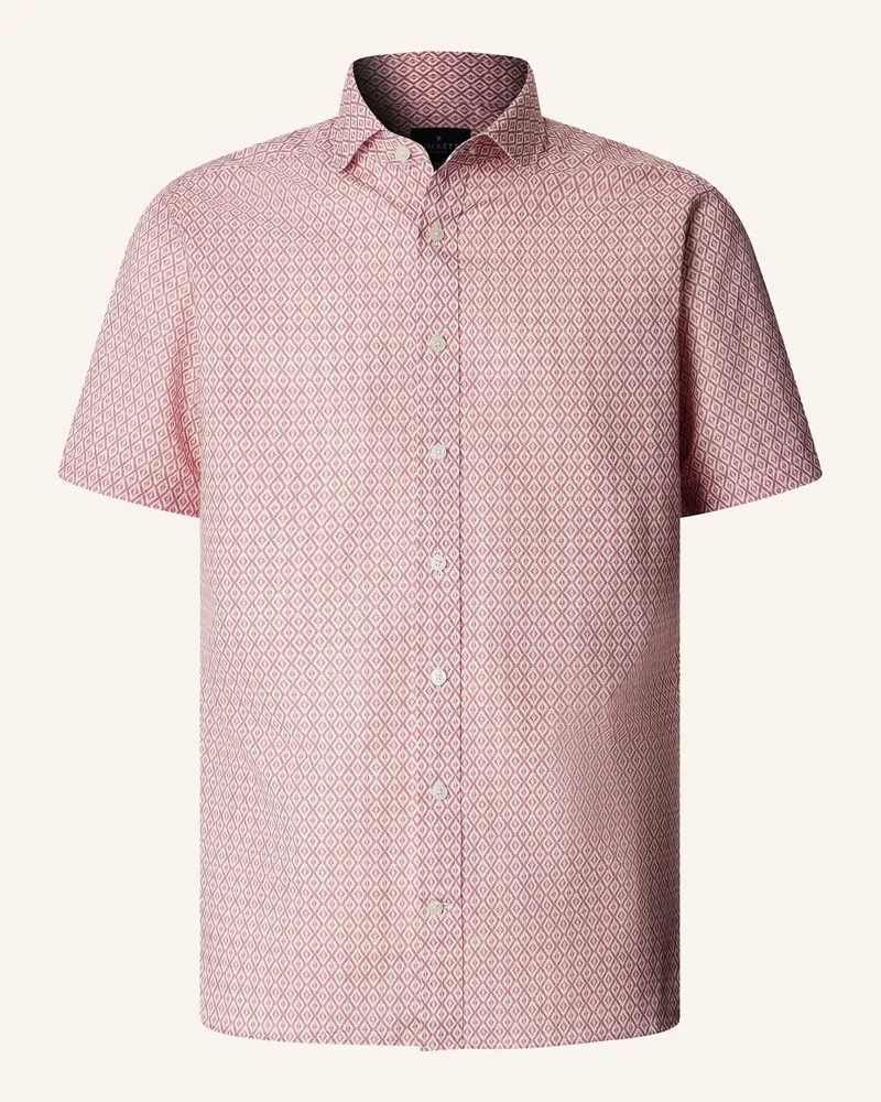Hackett Freizeithemd Clay Print Ss rosa Rot