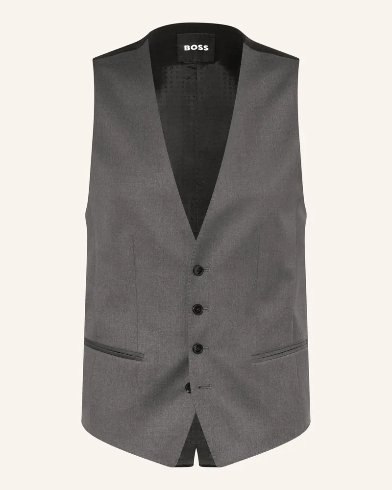 HUGO BOSS Anzugweste Huge Slim Fit grau 021
