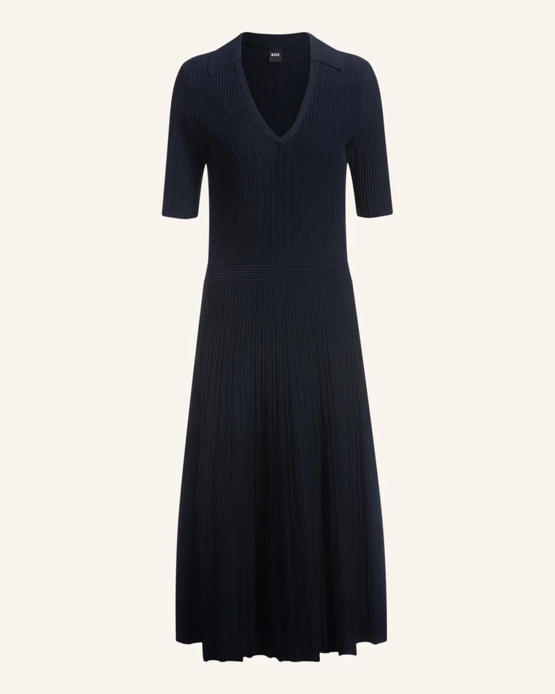 HUGO BOSS Gestricktes Kleid FRACIE Regular Fit Dunkelblau