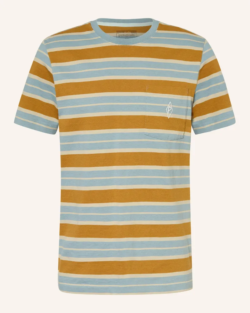 Patagonia T-Shirt Midweight Water Pocket Mark blau Hellblau