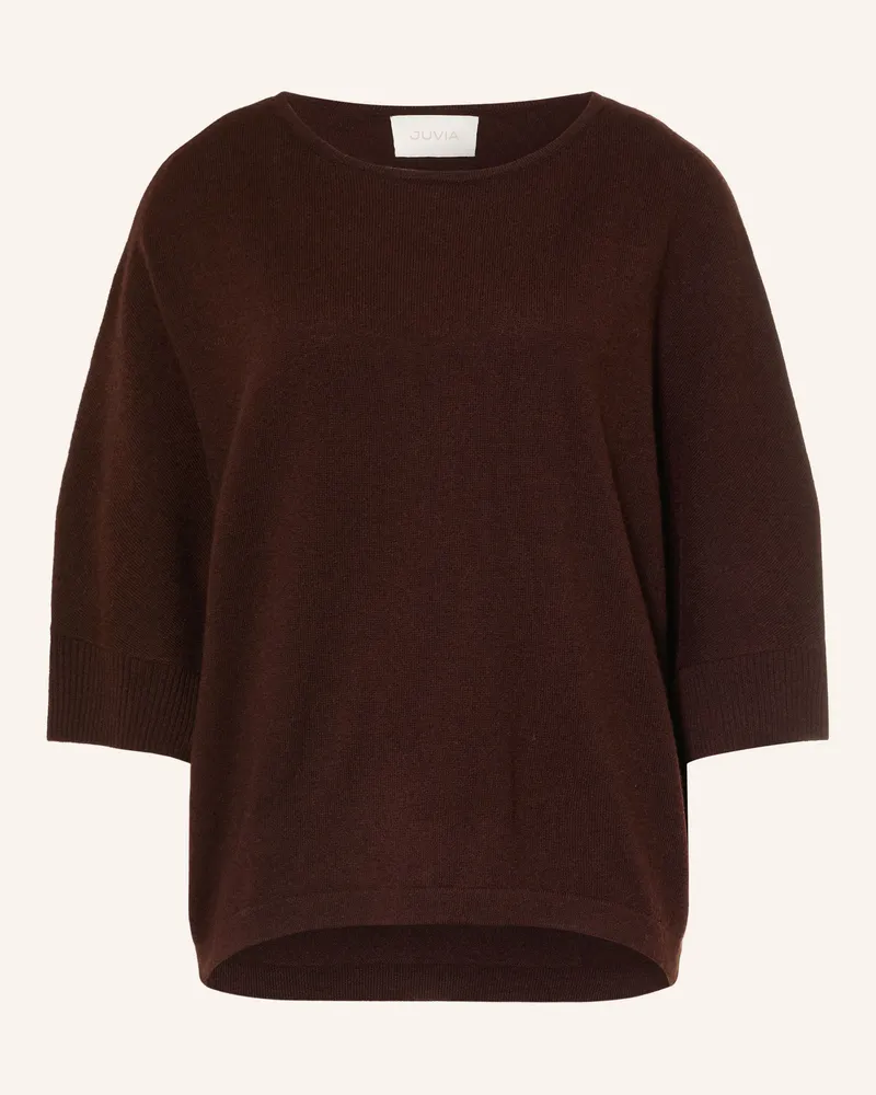 Juvia Pullover Blanca Mit 3/4-Arm rot Dunkelbraun