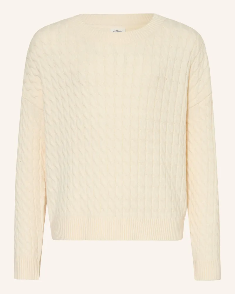 S.Oliver Pullover weiss Creme