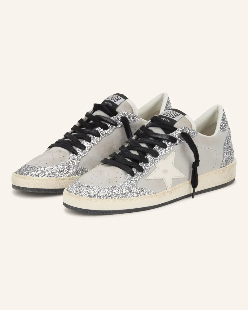 Golden Goose Sneaker Ball Star silber Blaugrau