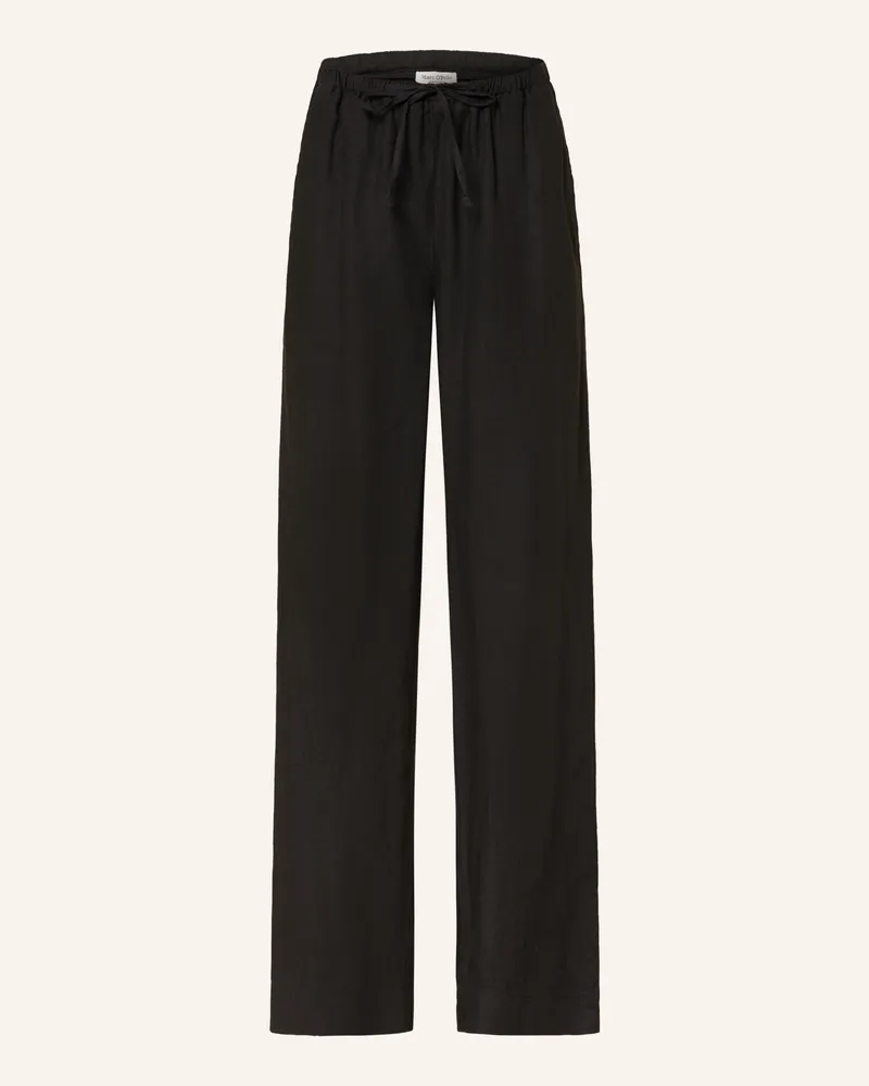 Marc O'Polo Leinenhose schwarz Schwarz