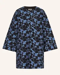 Baum und Pferdgarten Jacquard-Kleid ABI Blau