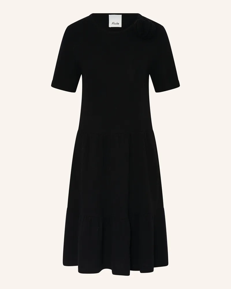 ALLUDE Strickkleid mit Cashmere Schwarz