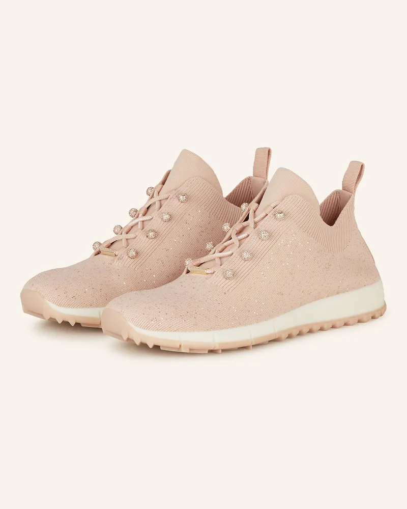 Jimmy Choo Sneaker VELES mit Pailletten Rosa