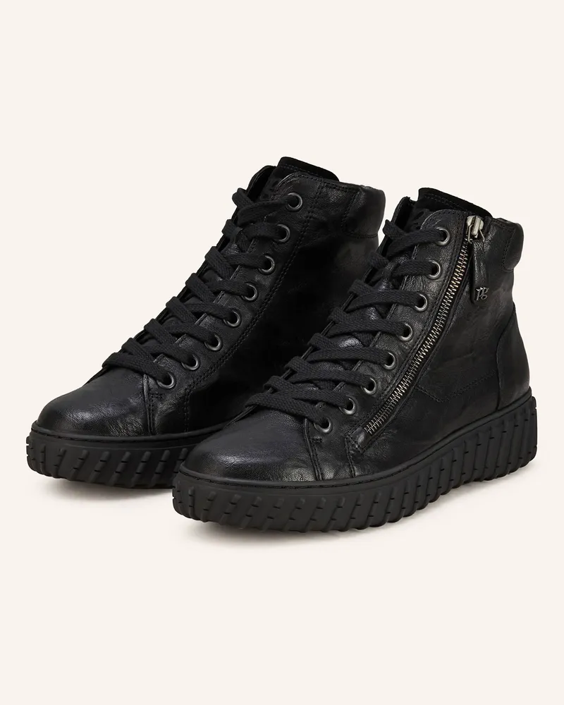 paul green Hightop-Sneaker Schwarz