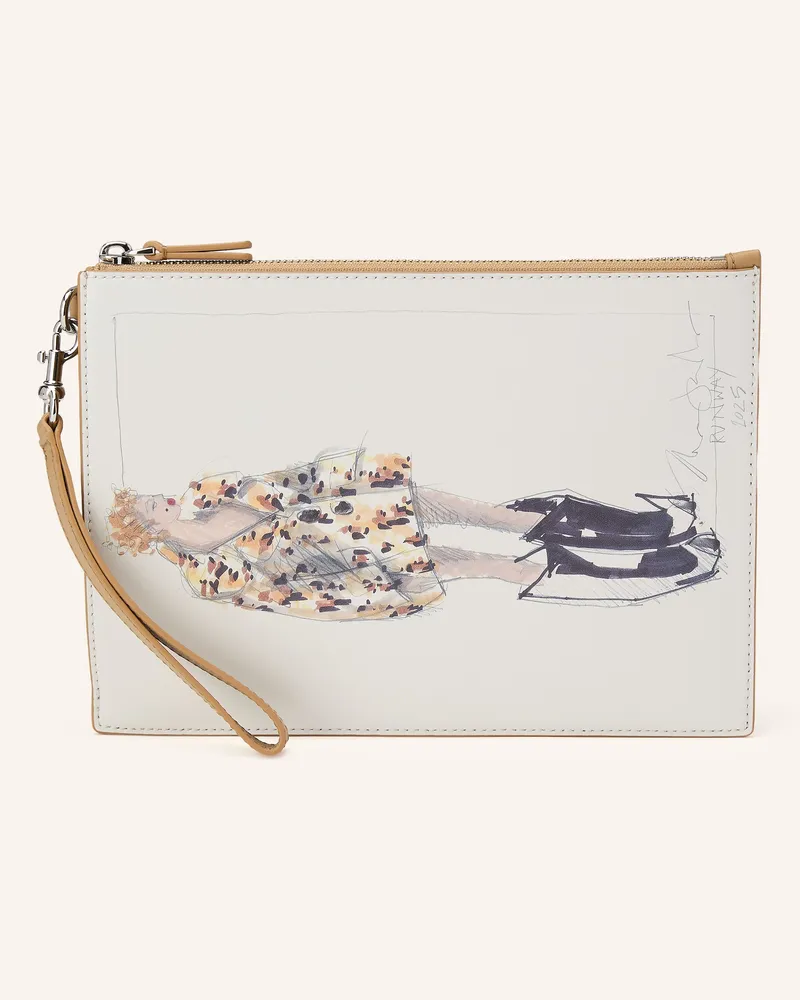 Marc Jacobs Pouch The Runway Illustration Wristlet beige Camel