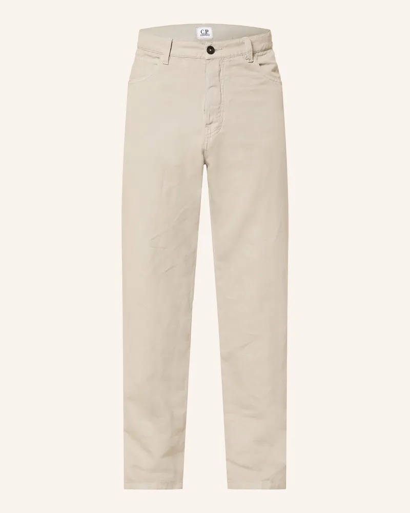 C.P. Company Hose Regular Fit mit Leinen Grau