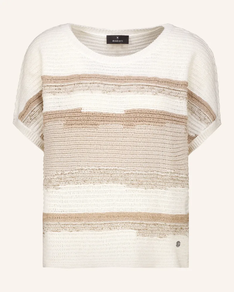 monari Strickshirt Mit Glitzergarn beige Creme
