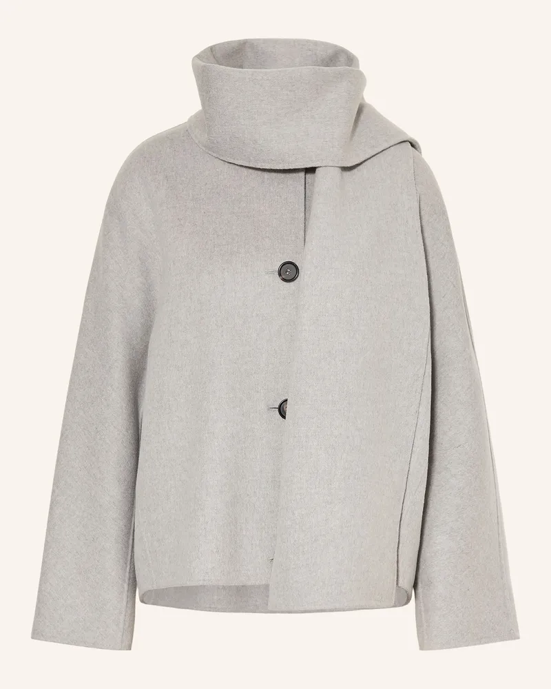 Max Mara Kastenjacke Kate Mit Schal grau Hellgrau