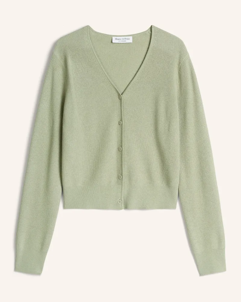 Marc O'Polo Cardigan Slim gruen Grün