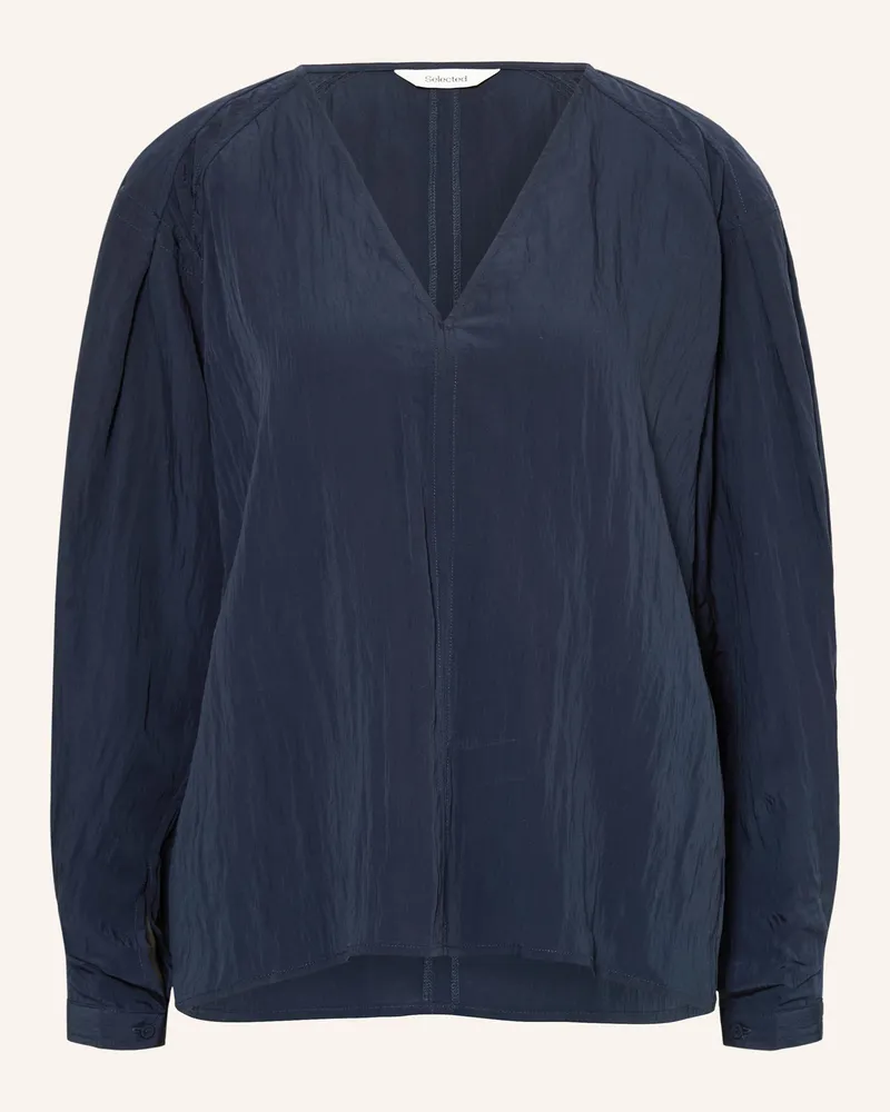 Selected Blusenshirt blau Dunkelblau