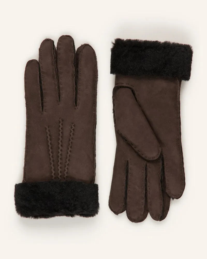 Kessler Lederhandschuhe Ilvy braun Dunkelbraun