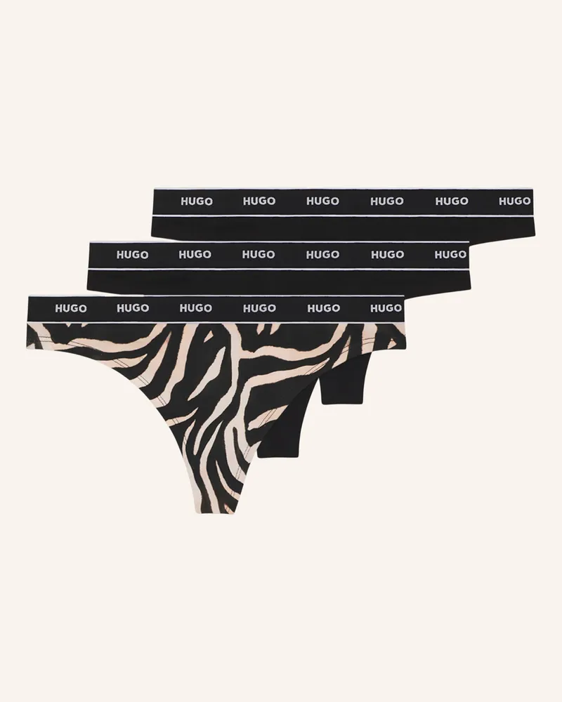 HUGO BOSS Slip Triplet Thong Design rot Weiss