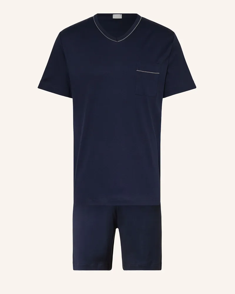 Mey Shorty-Schlafanzug Serie Pure Night blau Dunkelblau