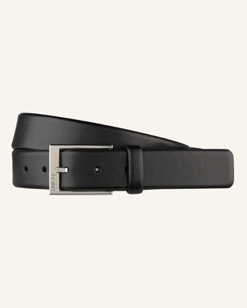HUGO BOSS Ledergürtel GELLOT Schwarz