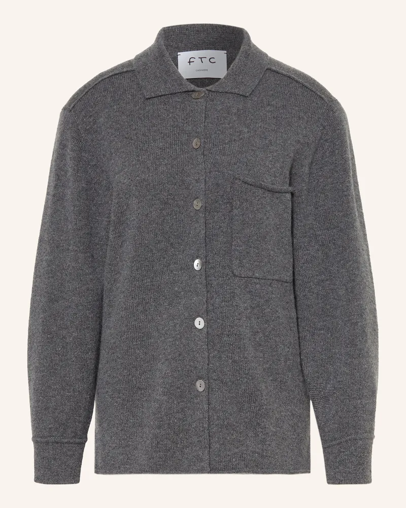FTC Cashmere Strickjacke Aus Cashmere grau Dunkelgrau