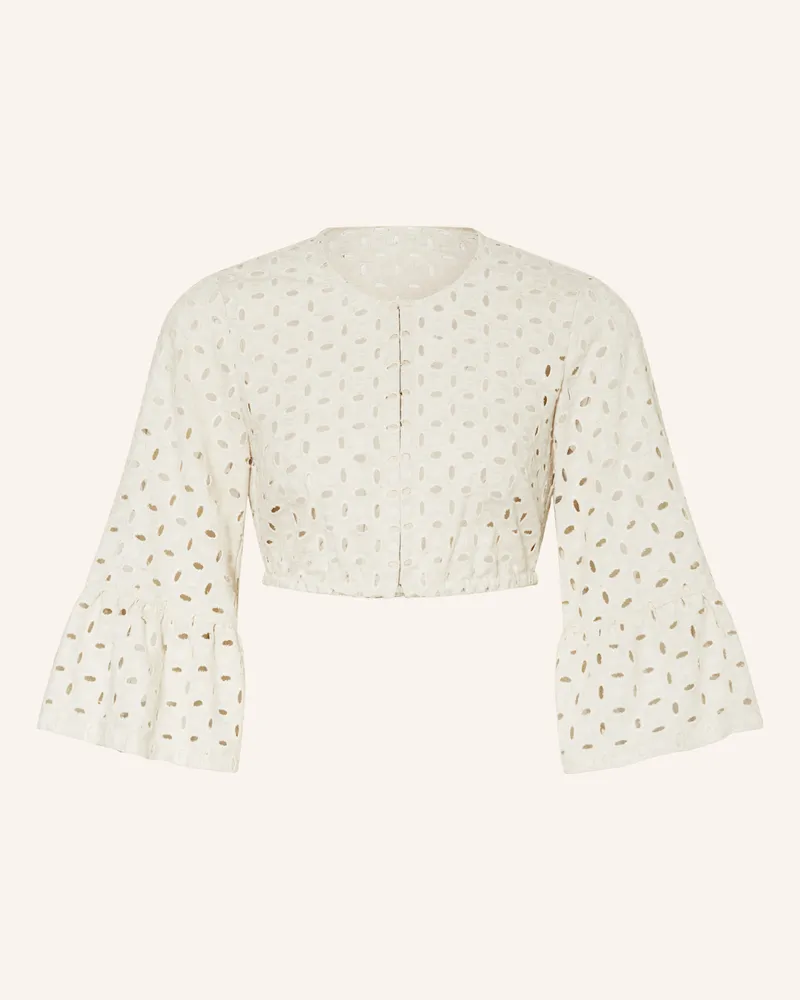 Sportalm Dirndlbluse Aus Lochspitze beige Creme