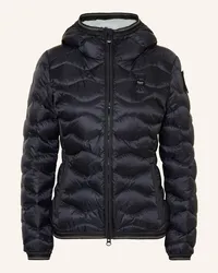 Blauer Daunenjacke CAMELIA mit Schmucksteinen Blau