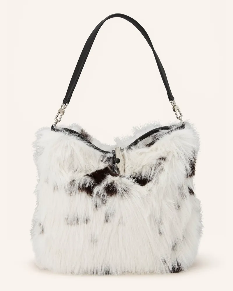 Longchamp Beuteltasche Le Roseau weiss Schwarz