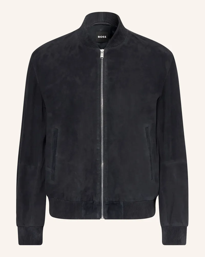 HUGO BOSS Lederblouson MULLER Dunkelblau