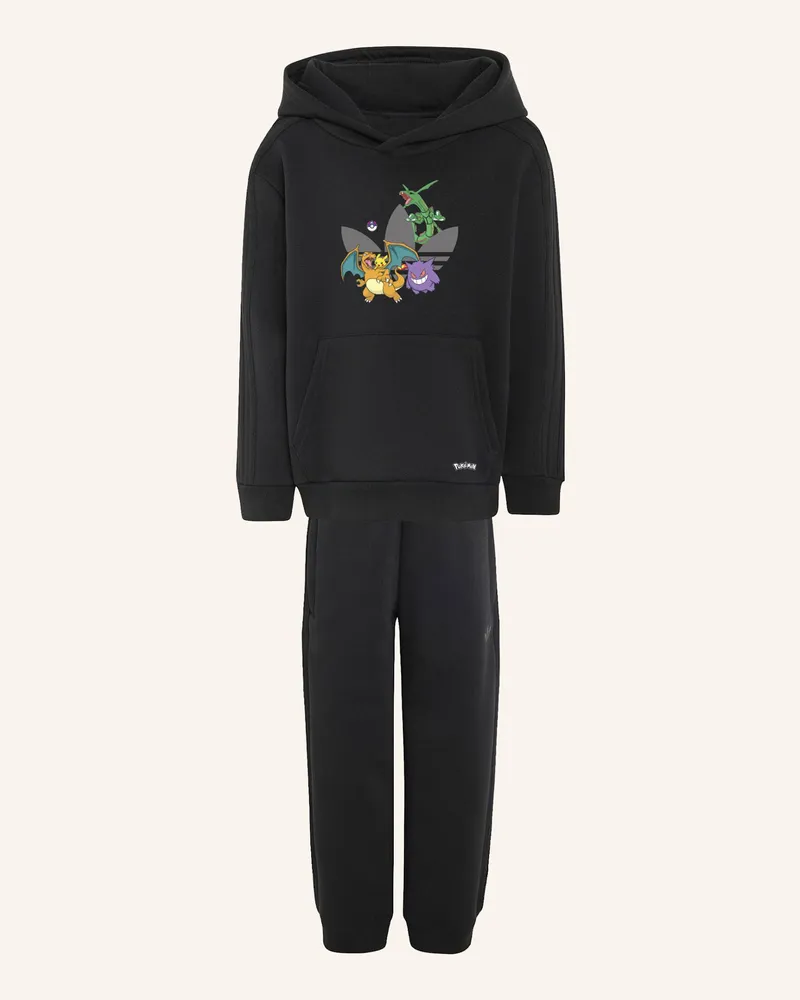 adidas Adidas Pokémon Hoodie Set; Locker Geschnitten schwarz Schwarz