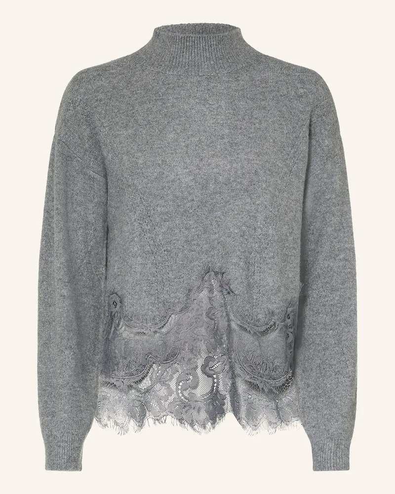 Guess Pullover Hayden Mit Spitze grau Grau