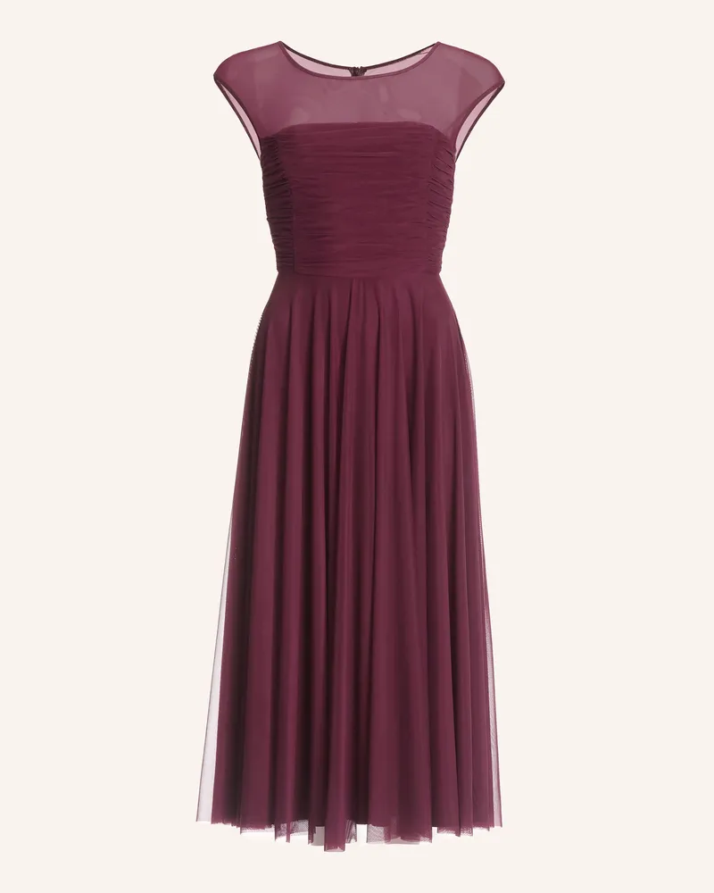 Swing Cocktailkleid Aus Mesh rot Dunkelrot