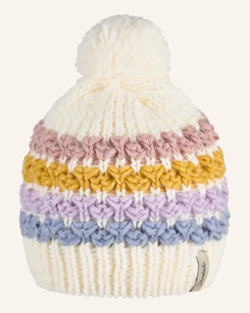 Sterntaler Bommelmütze Streifen Beige