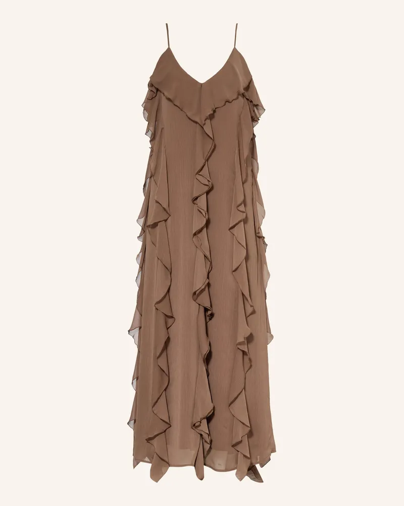 Mrs & HUGS Kleid mit Volants Braun