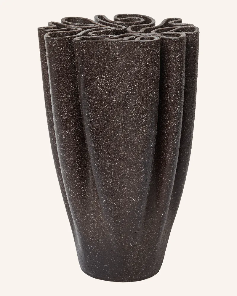 ferm LIVING Vase Dedali braun Dunkelbraun
