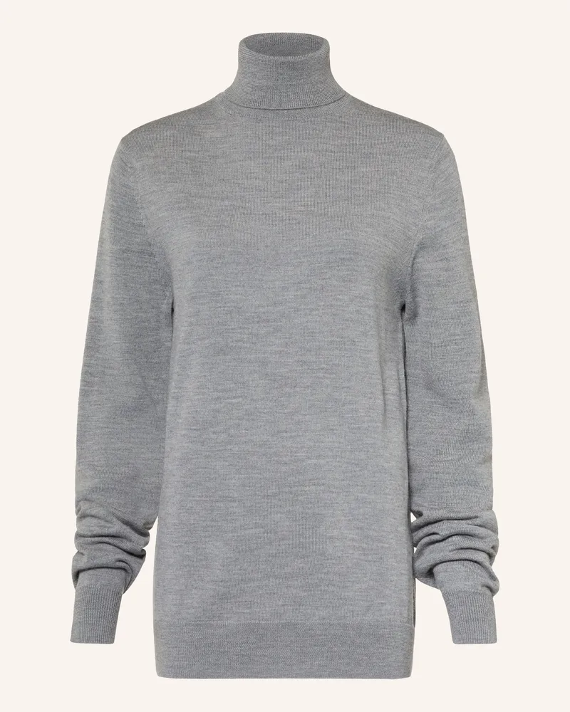 FRANKIE Shop Rollkragenpullover Eve Aus Merinowolle grau Hellgrau