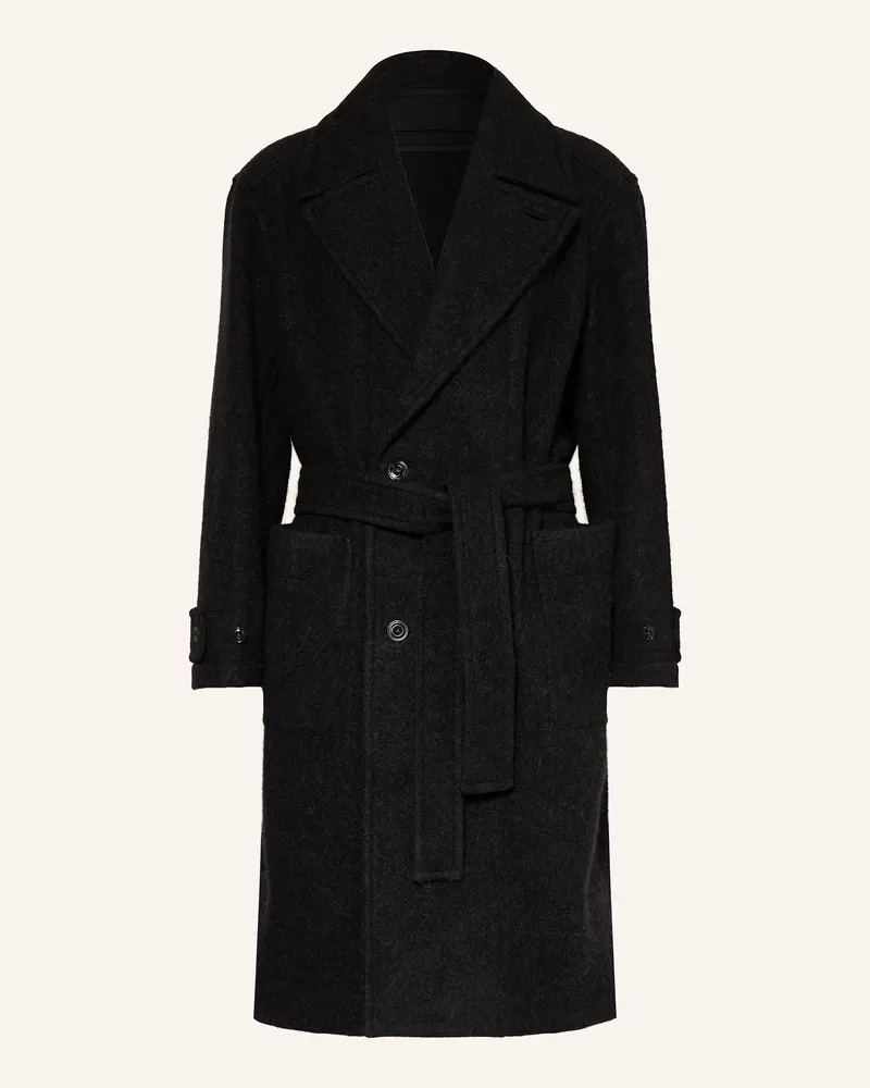 Christophe Lemaire Mantel Mit Alpaka schwarz Schwarz