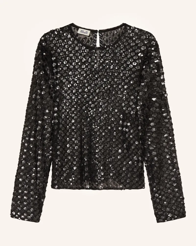 Baum und Pferdgarten Longsleeve JASMIN mit Pailletten Schwarz