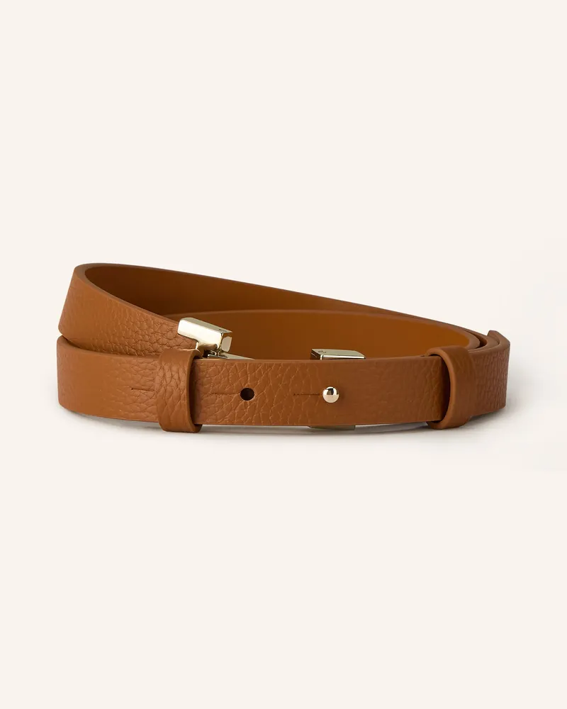Reiss Ledergürtel braun Cognac