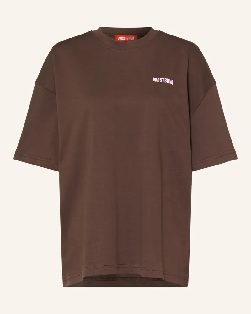 WRSTBHVR T-Shirt Studio braun Dunkelbraun