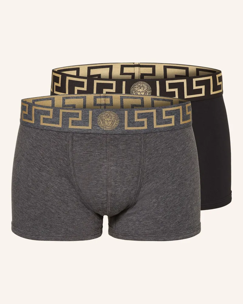 Versace 2er-Pack Boxershorts schwarz Schwarz
