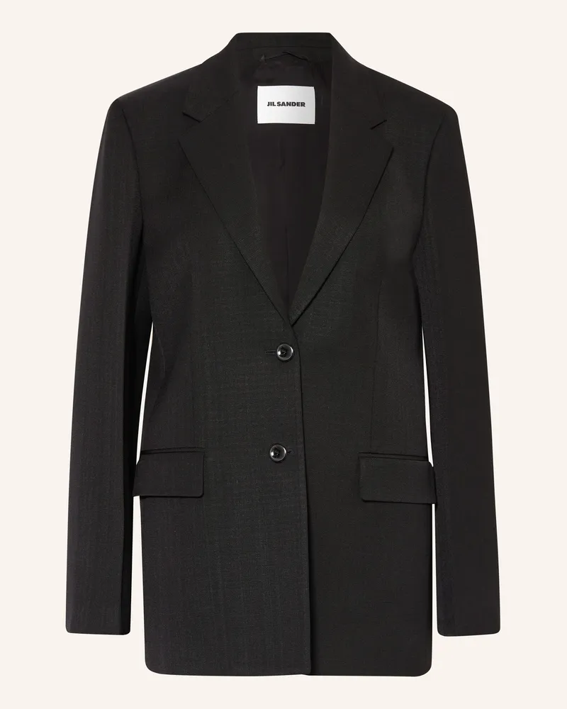 Jil Sander Blazer Mit Seide schwarz Schwarz